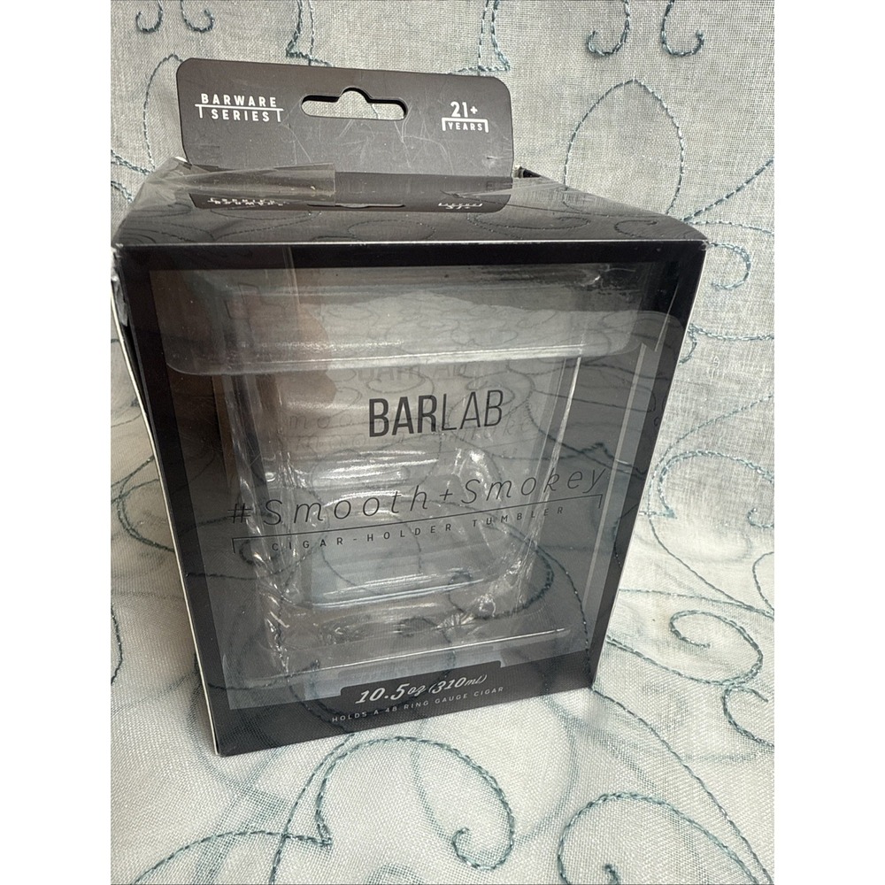 BARLAB #Smooth+Smokey Cigar Holder Tumbler, NIB